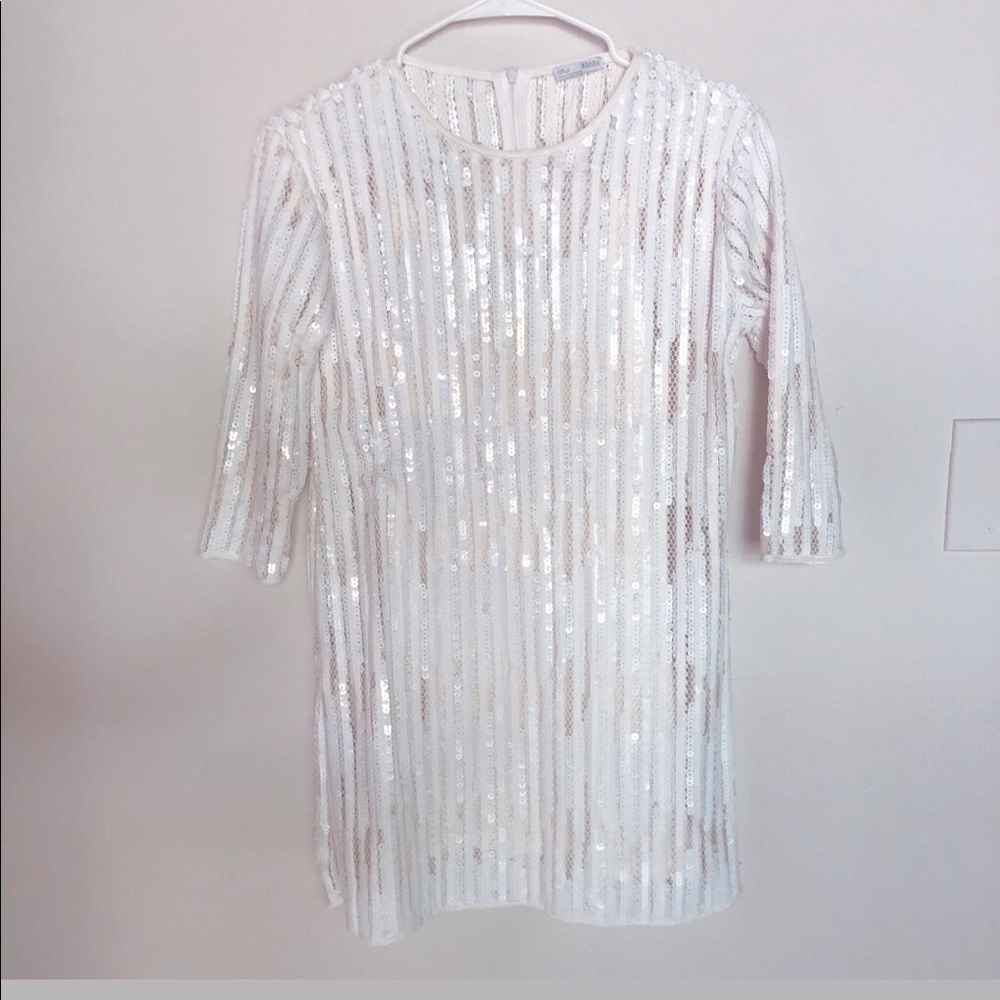 White Sequins Dress - Never Worn